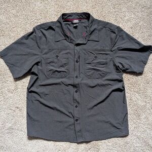 Outdoor Research Mens XL Nylon Blend Short Sleeve Outdoor Fishing Shirt Grey